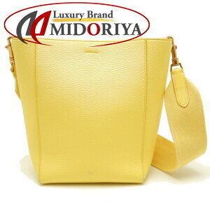 Celine Sangle Bucket Leather Shoulder Bag Citoron